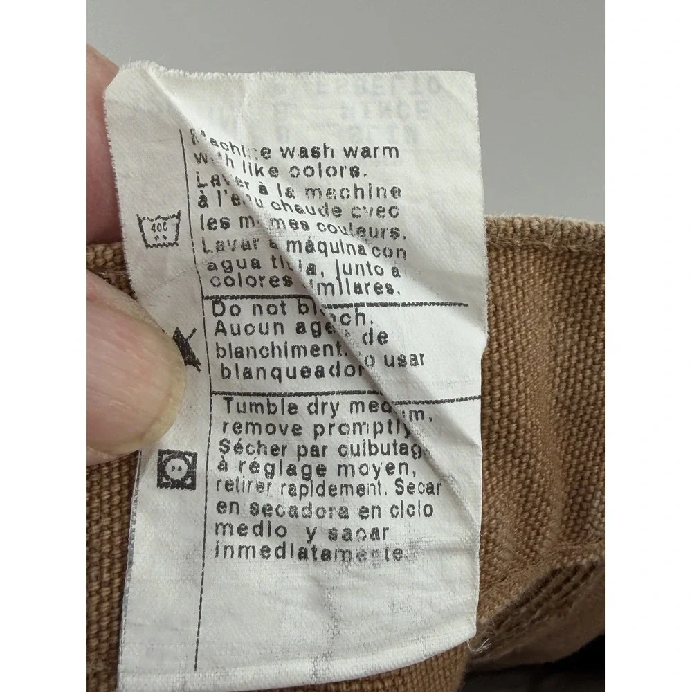 Carhartt Kids Duck Canvas Pants Brown 8 Slim Adjustable Waist Carpenter Workwear